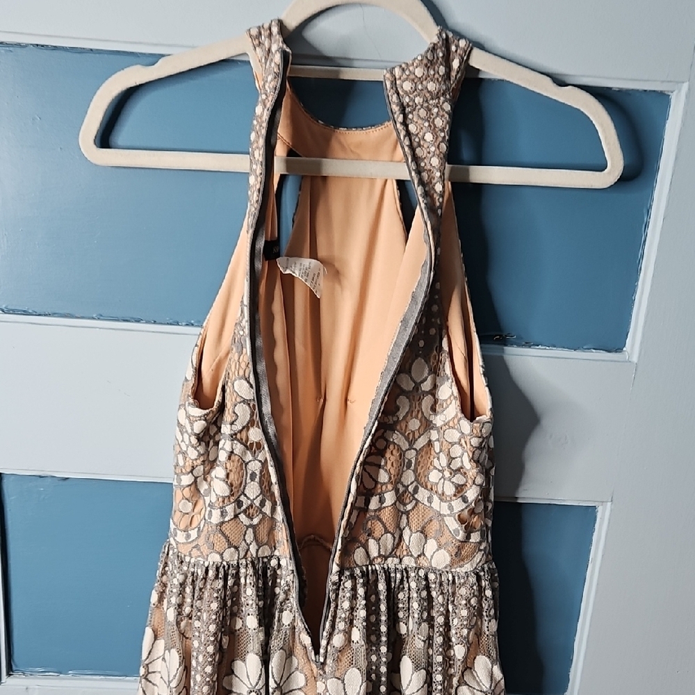 Jodi Kristopher Women's  Elegant Floral Lace Halter Dres Jrs 7 - Picture 9 of 13